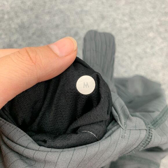 Lululemon Shorts Mens M Medium Gray Striped Elastic Waist Drawstring Gym Train - Picture 11 of 14